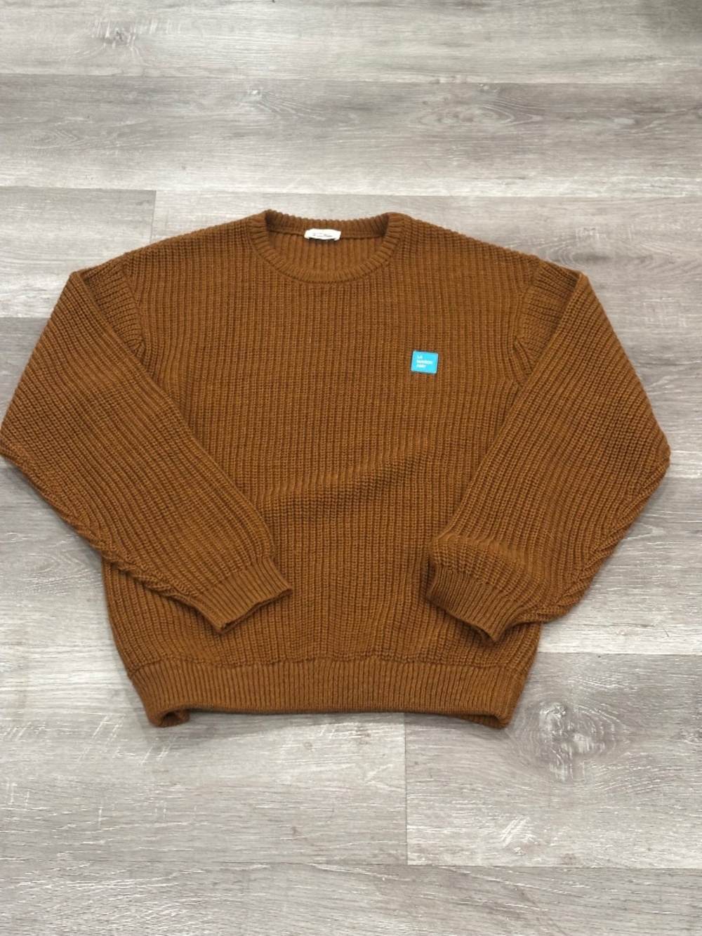 American Vintage Alpaca Blend Sweater Spices Brown Knit Fisherman Size M